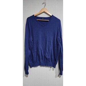 J.Crew Men’s V-Neck Cotton Cashmere Blend Long Sleeves Sweater Size L
